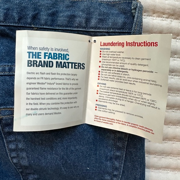 Westex Indura flame resistant mens jeans size 30 inseam 32 meets OSHA st… - Picture 5 of 7